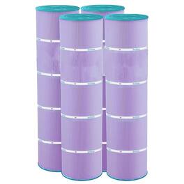 Hurricane - 4 Pack HF7471-04P Platinum Pool Filter Cartridge Replacement - Purple