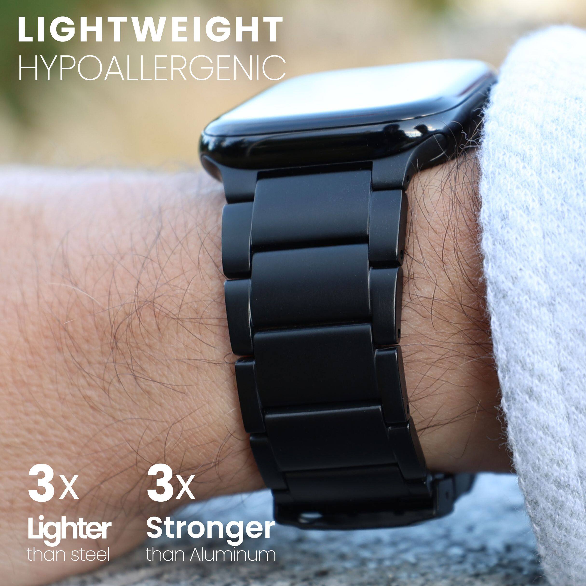 LIGHTWEIGHT  
HYPOALLERGENIC  

3x Lighter than steel  
3x Stronger than Aluminum