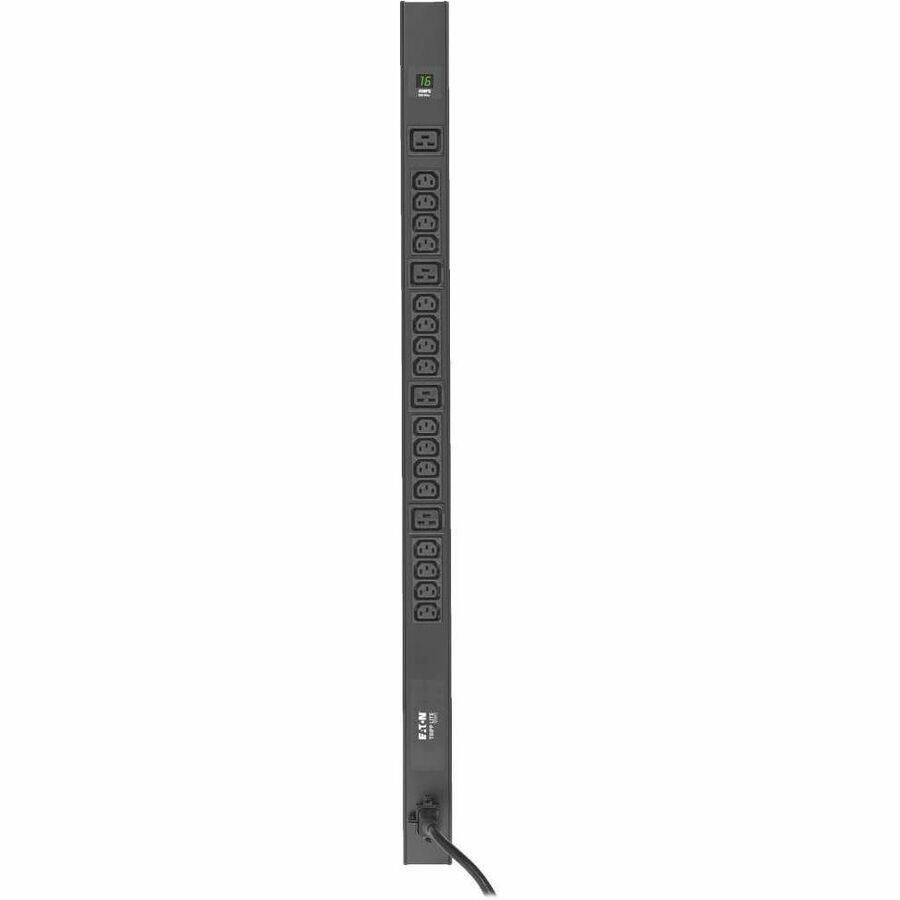 Alt View 8. Tripp Lite - Eaton Tripp Lite Series 3.7kW 208/230V Single-Phase Local Metered PDU - 16 C13 & 4 C19 Outlets, C20/L6-20P Input, 10-ft. - Unknown.