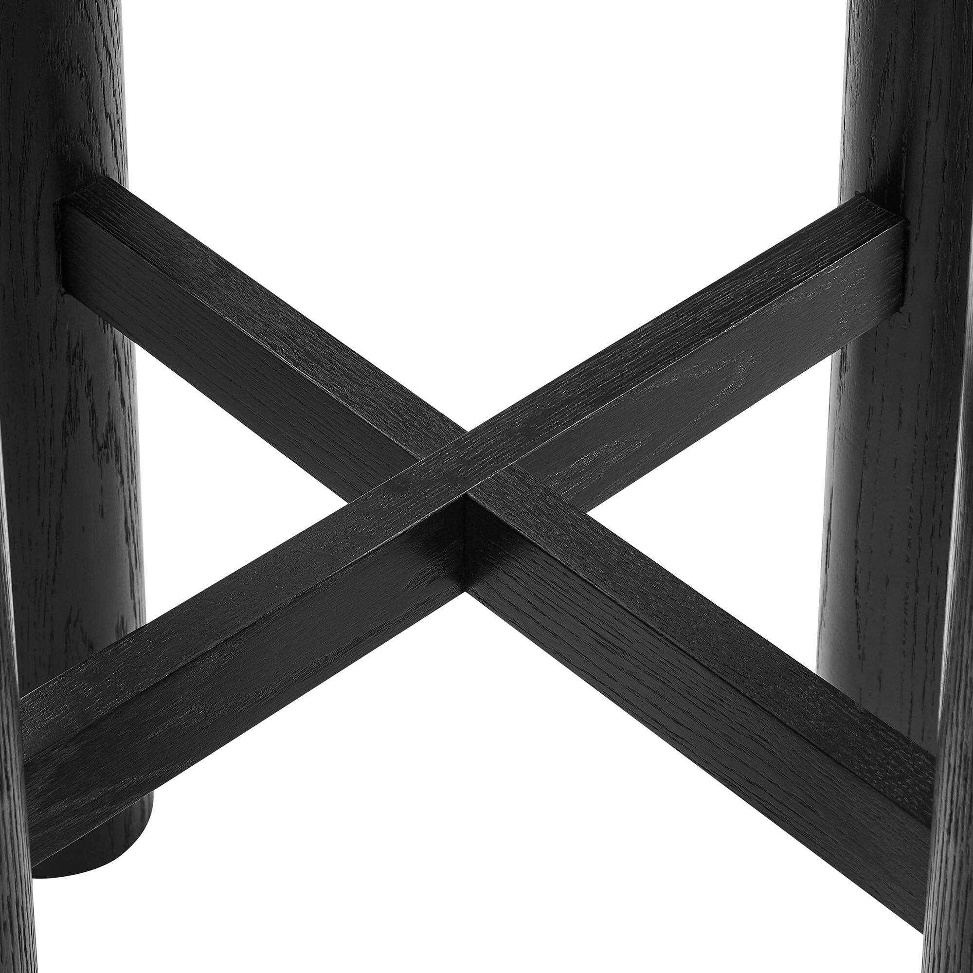 Alt View 3. Modway - Alvia Round 30" Oak Wood Bar Table by Modway - Black.