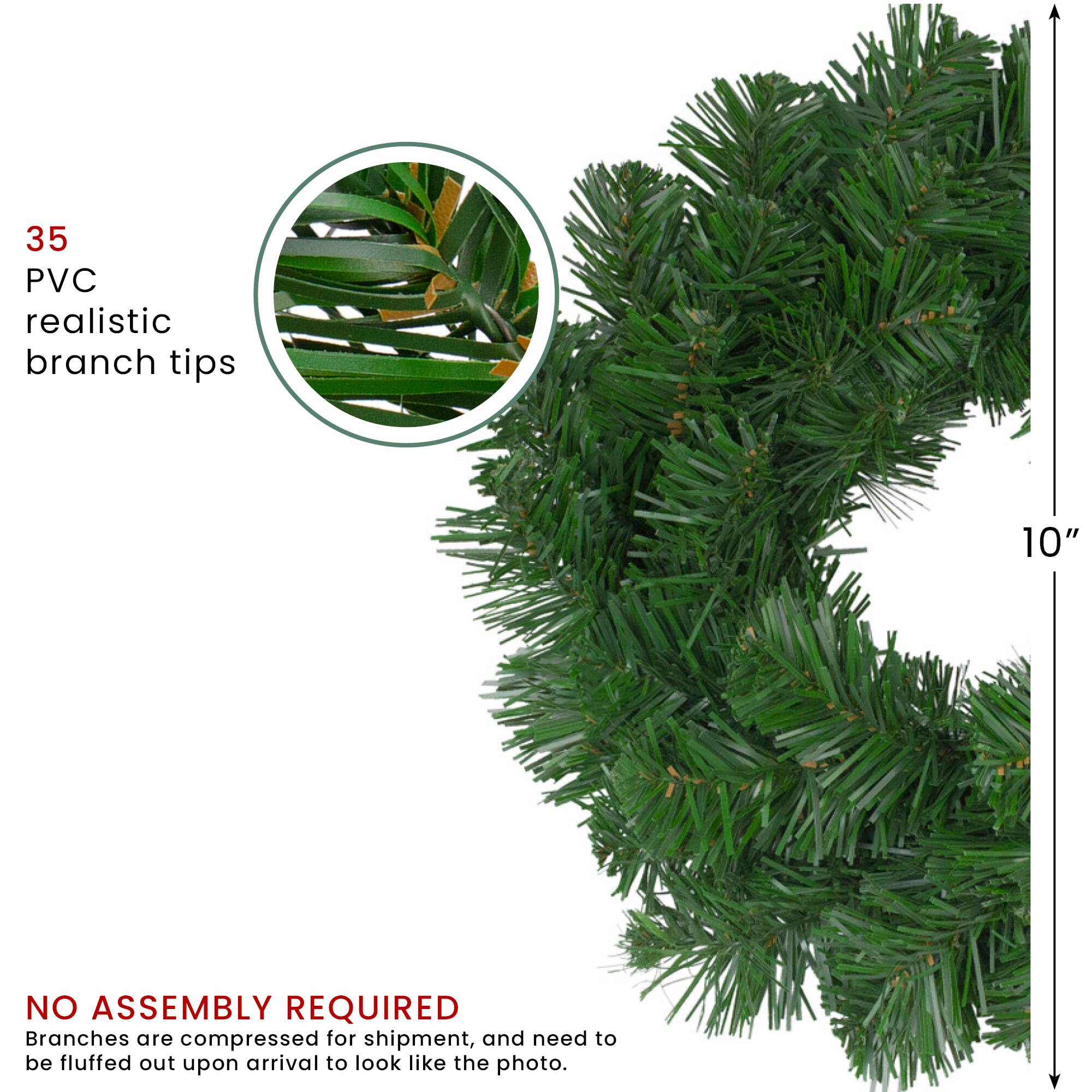 35 PVC realistic branch tips

NO ASSEMBLY REQUIRED

Branches are compressed for shipment, and need to be fluffed out upon arrival to look like the photo.