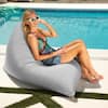 Front. Jaxx - Jaxx Twist Outdoor Bean Bag Chair, Granite - Sunbrella Granite.