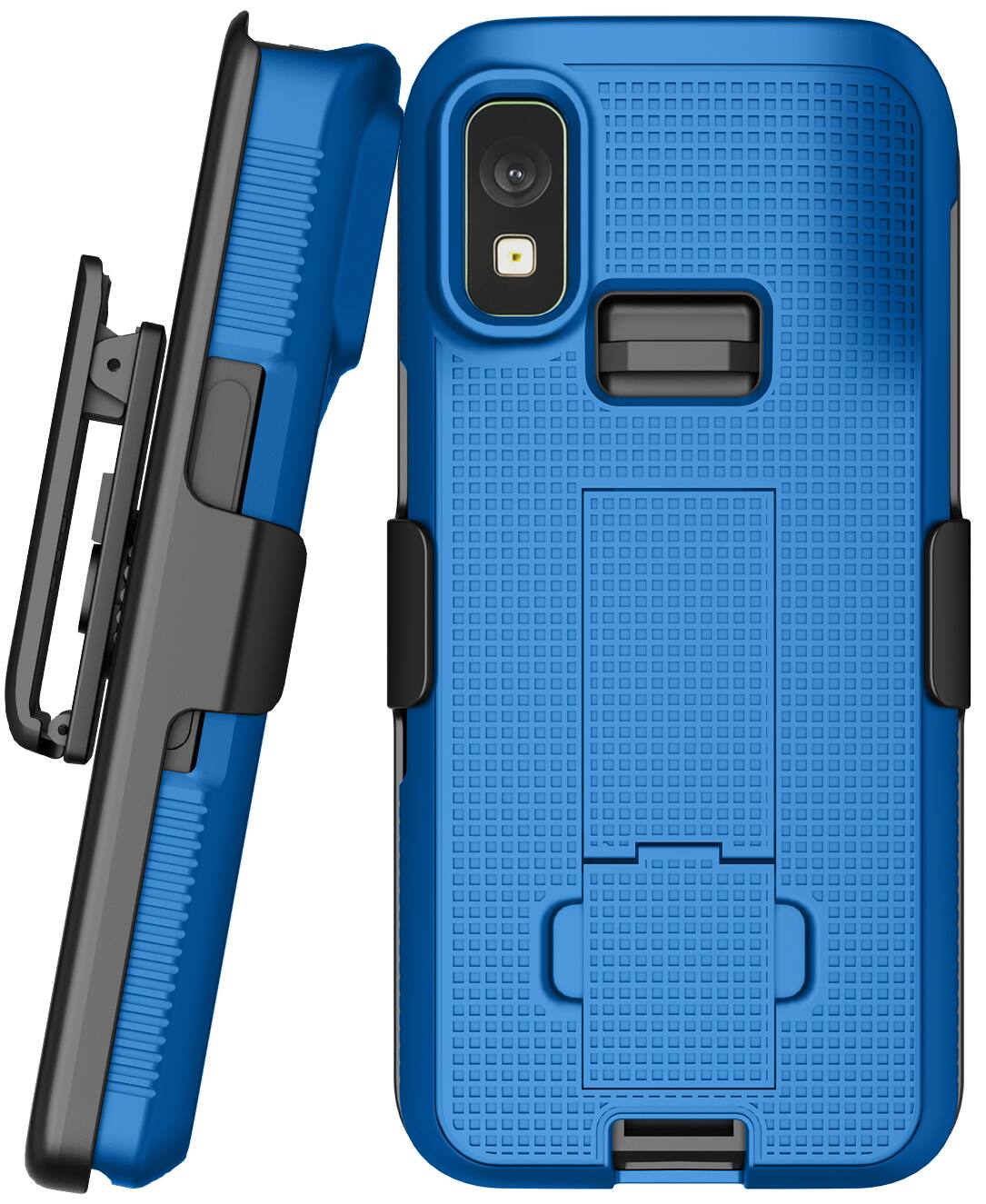 Alt View 8. Nakedcellphone - Combo for Zebra TC501 Mobile Computer Scanner - Case with Stand and Belt Clip Holster - Blue.
