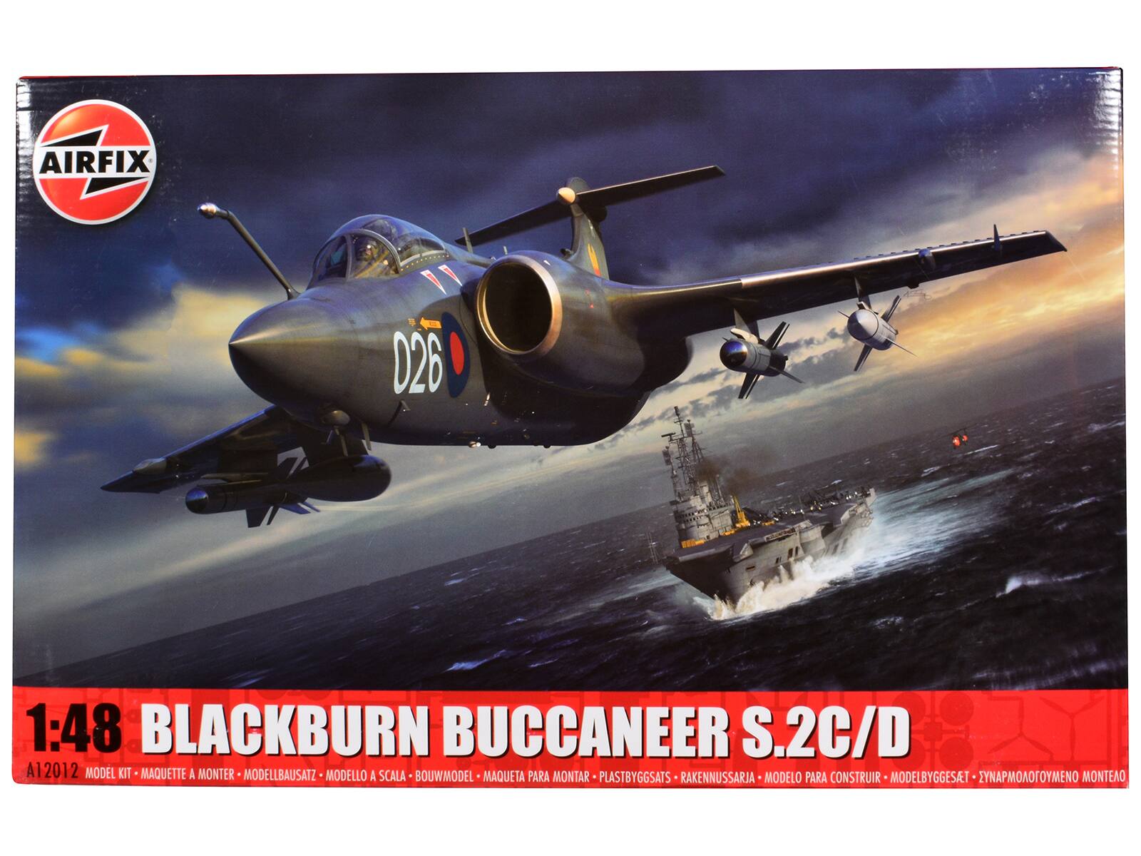 AIRFIX  
THE D26  
1:48 BLACKBURN BUCCANEER S.2C/D A12012 MODEL KIT MAQUETTE A MONTER MODELLBAUSATZ MODELLO A SCALA BOUWMODEL MAQUETA PARA MONTAR TAR - PLASTBYGGSATS - RAKENNUSSARJA - MODELO PARA CONSTRUIR MODELBYGGESAT EYNAPMOAOFOYMENO MONTEAO