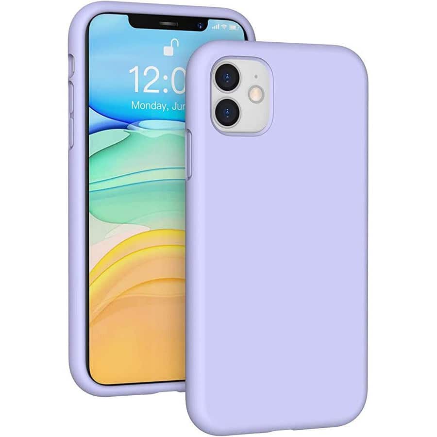 Entronix - Liquid Silicone Case for iPhone 11 - Soft Touch, Slim & Stylish - Purple