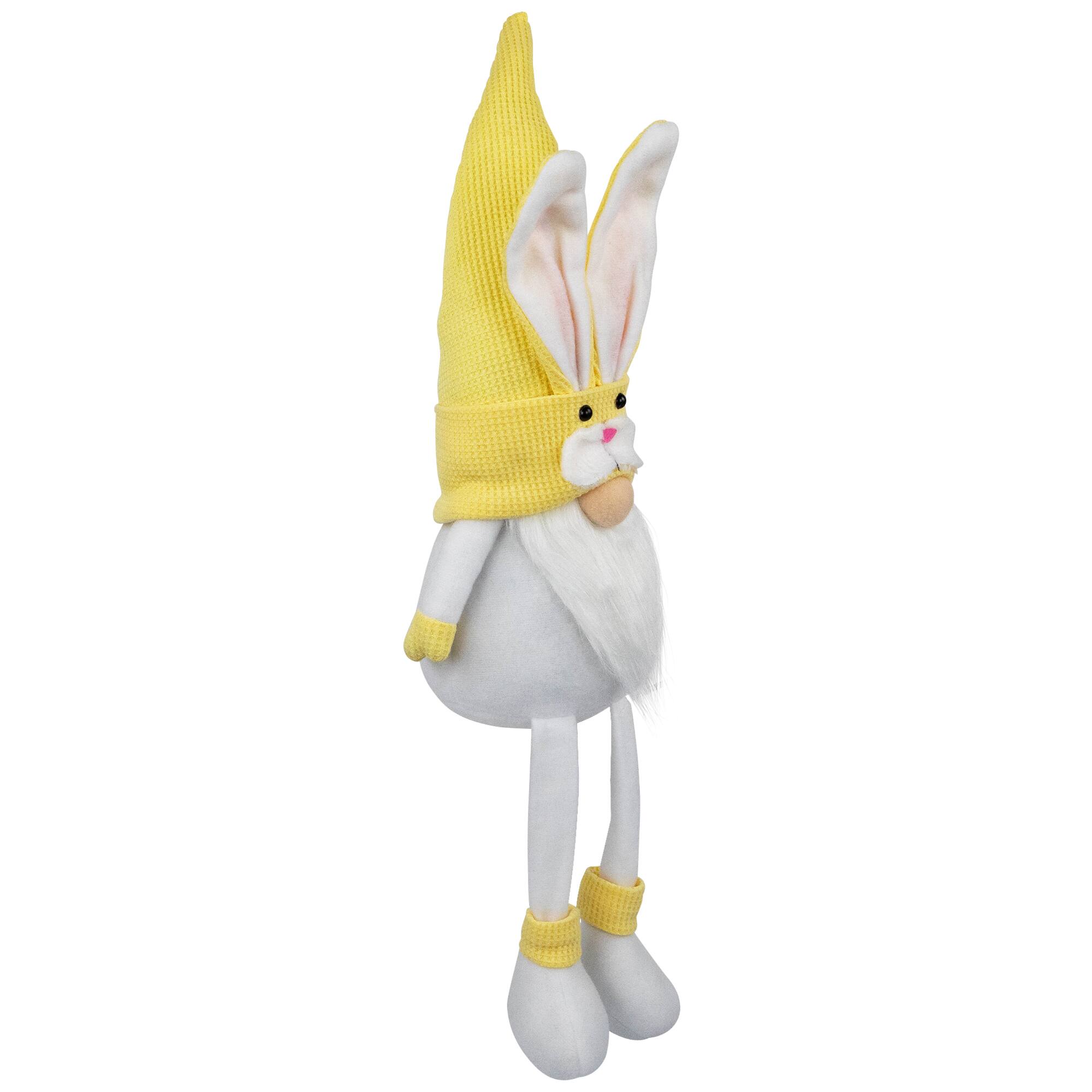 Alt View 3. Northlight - Sitting Bunny Gnome Easter Figurine - 20" - Yellow - Yellow.