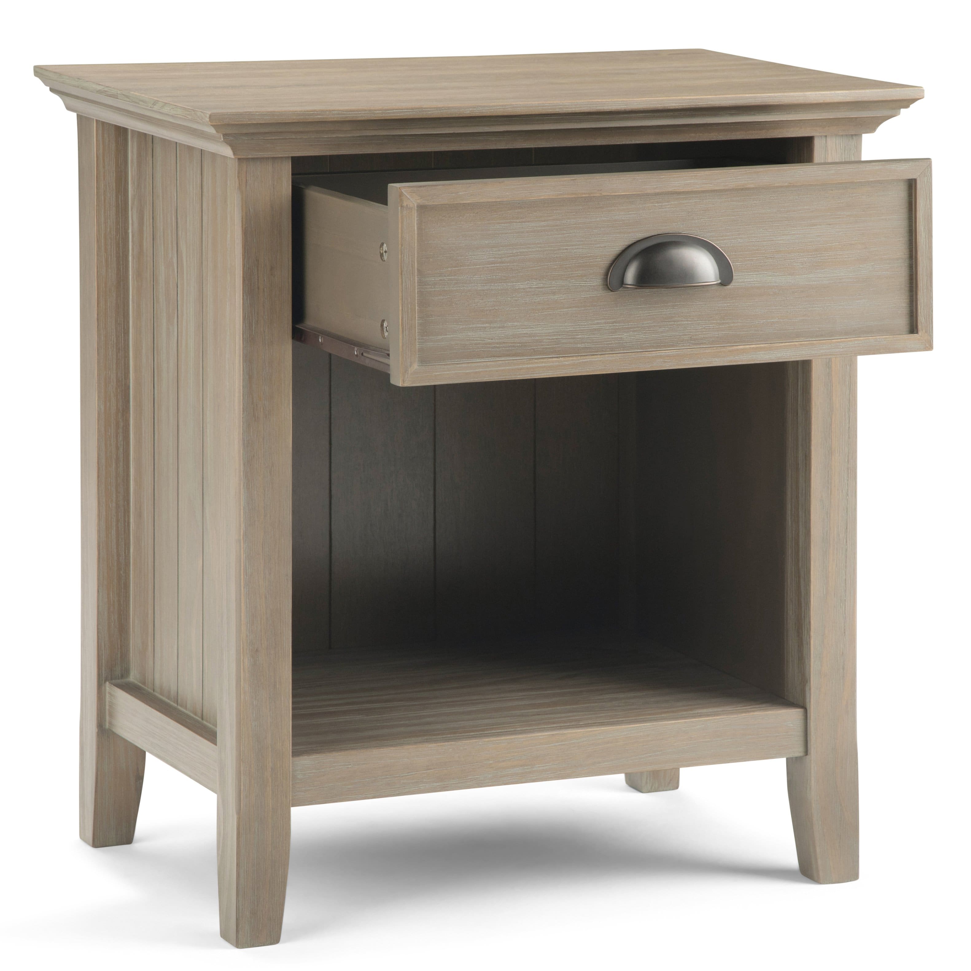Alt View 11. Simpli Home - Acadian Bedside Table - Distressed Grey.