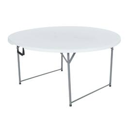 Peakform - Round Folding Banquet Table for Indoor or Outdoor Use, 60 Inch - White