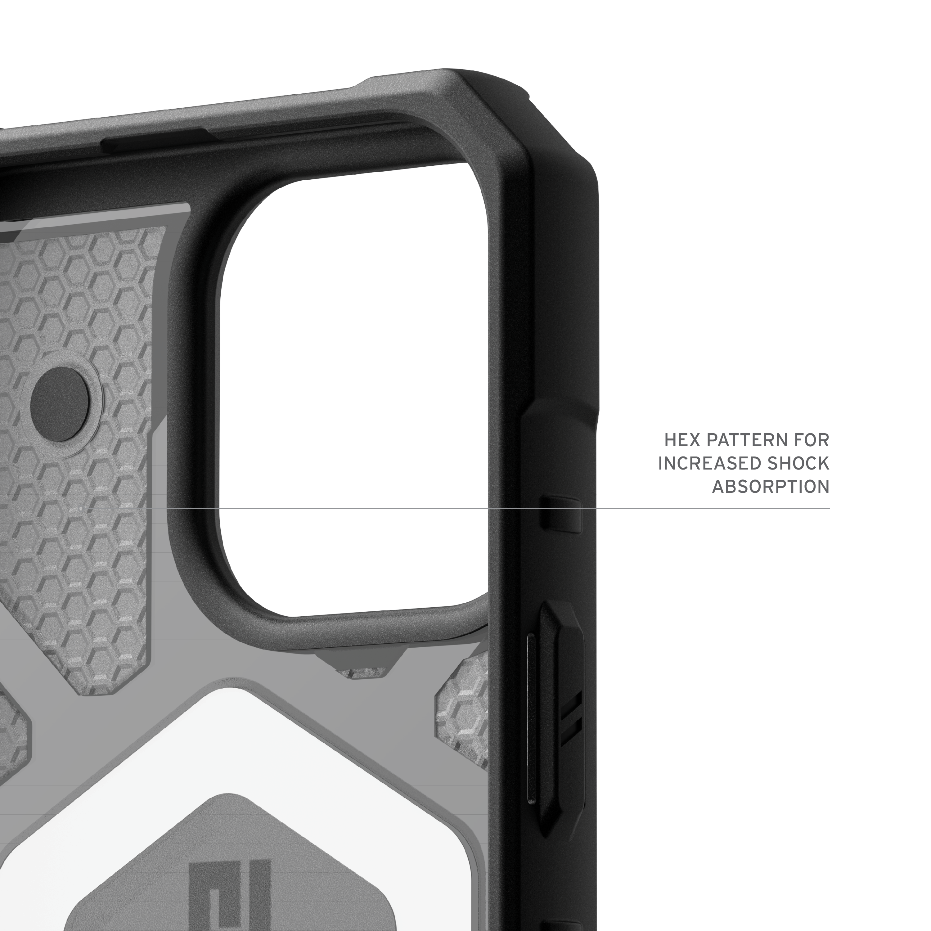 Alt View 4. UAG - Pathfinder Clear Case with Magsafe for Apple iPhone 16 Pro Max - Ash.