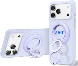 Syncwire - Magnetic Phone Ring Holder, for MagSafe Phone Grip Stand Kickstand, 360° Rotation, Double-Sided Magnet - Lilac Purple