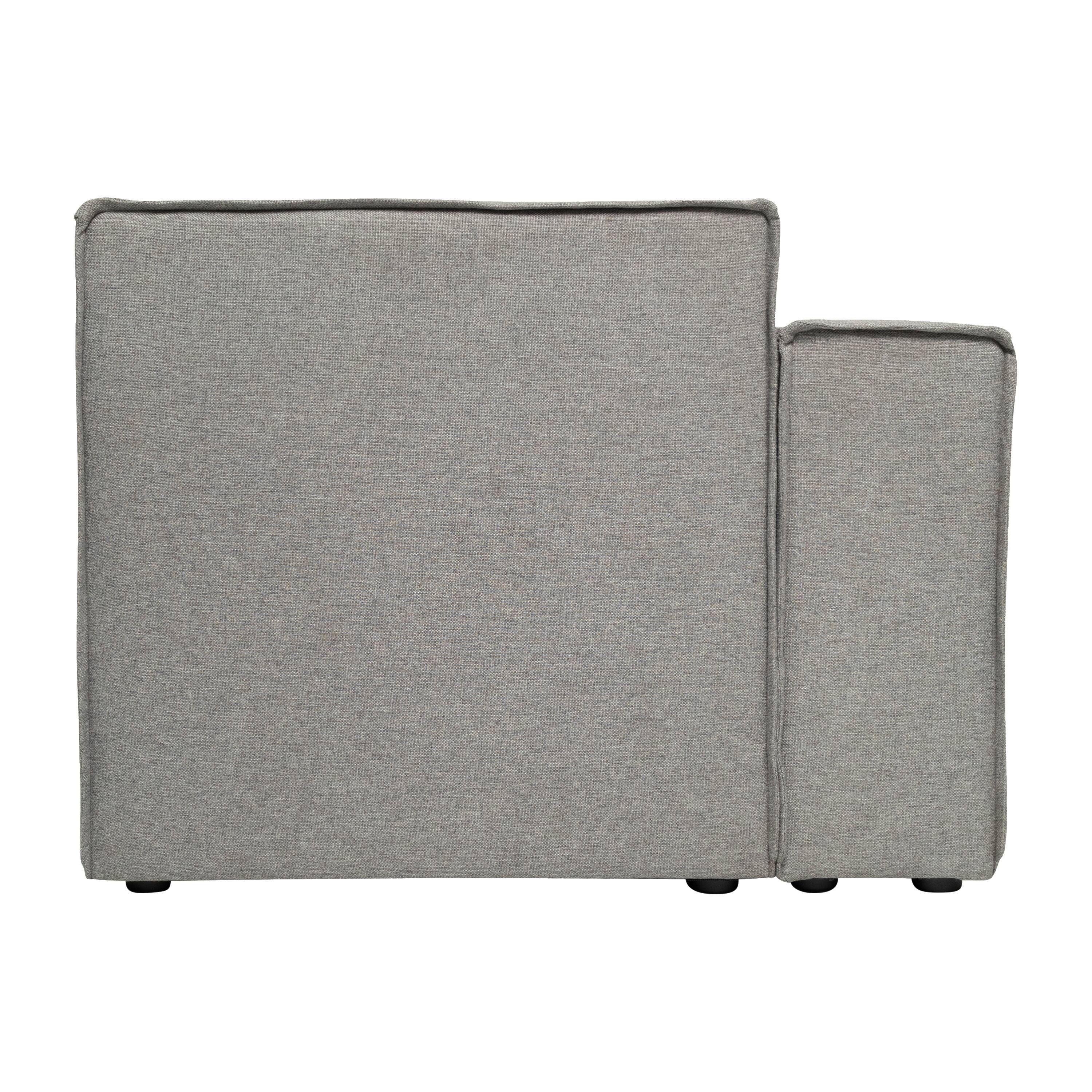 Alt View 7. Emma + Oliver - Farmount Modular Left Side Armchair with Arm Rest - Gray.