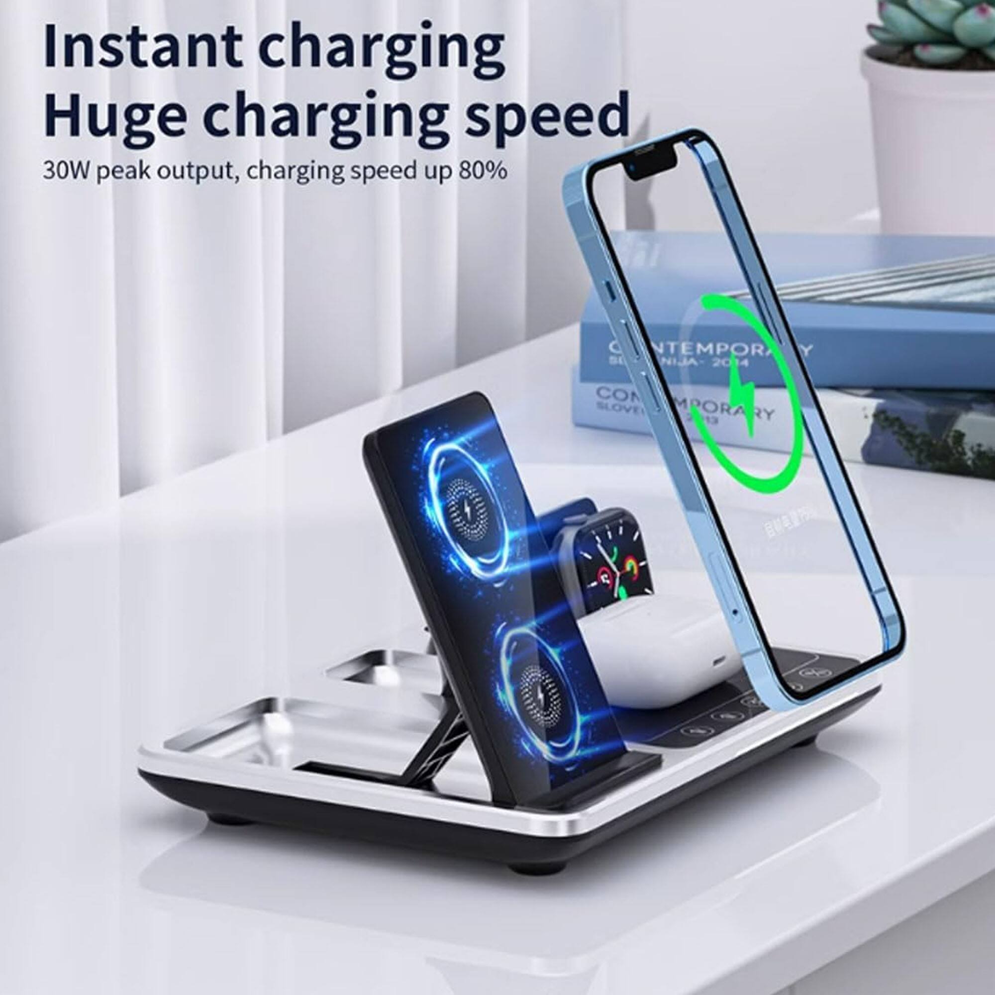 Instant charging  
Huge charging speed  
30W peak output, charging speed up 80%