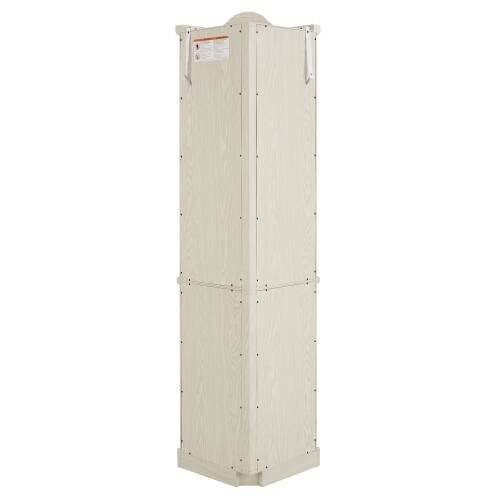 Alt View 6. LUCKY ONE - Freestanding Corner Curio Cabinet with Tempered Glass Shelves LED Light Storage for Collectibles Living Room - White.