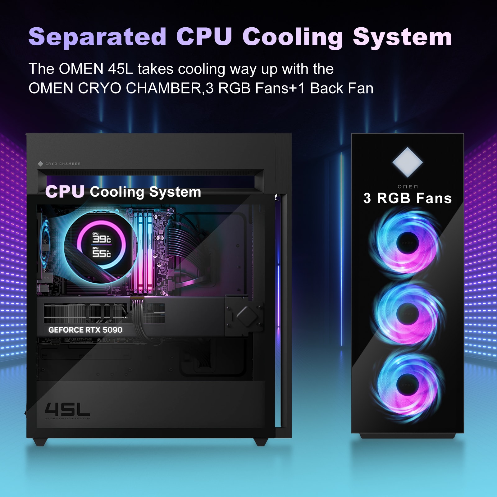 HP OMEN Upgraded Omen 45L Gaming Desktop Intel Core Ultra 9 285K