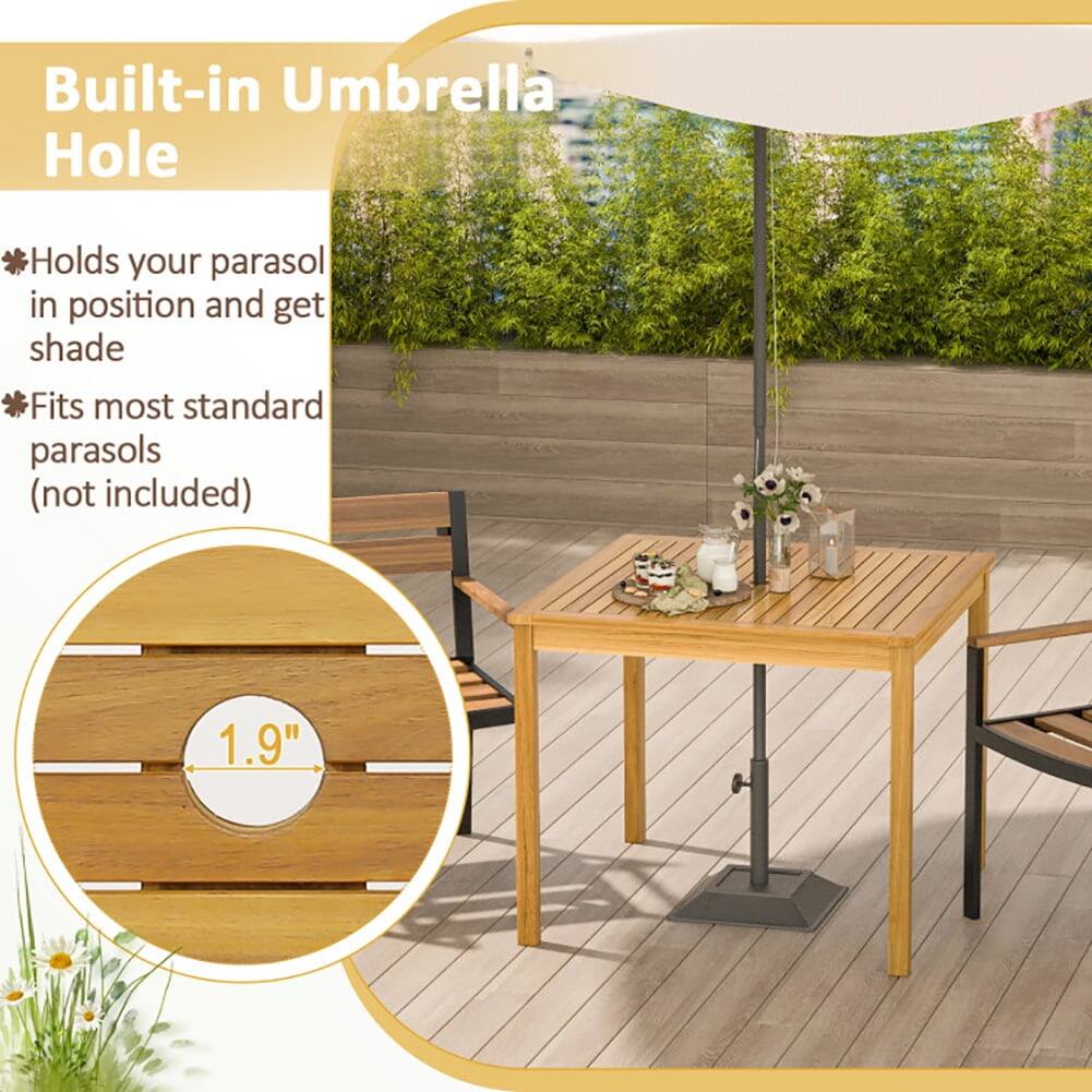Built-in Umbrella Hole  
- Holds your parasol in position and get shade  
- Fits most standard parasols (not included)  

1.9"