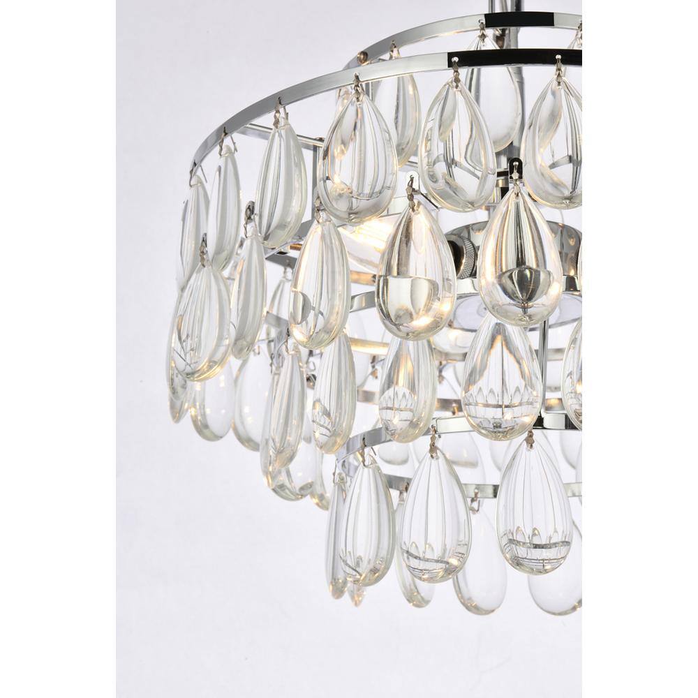 Alt View 4. Elegant Lighting - Mila 14 inch pendant in chrome - Chrome.