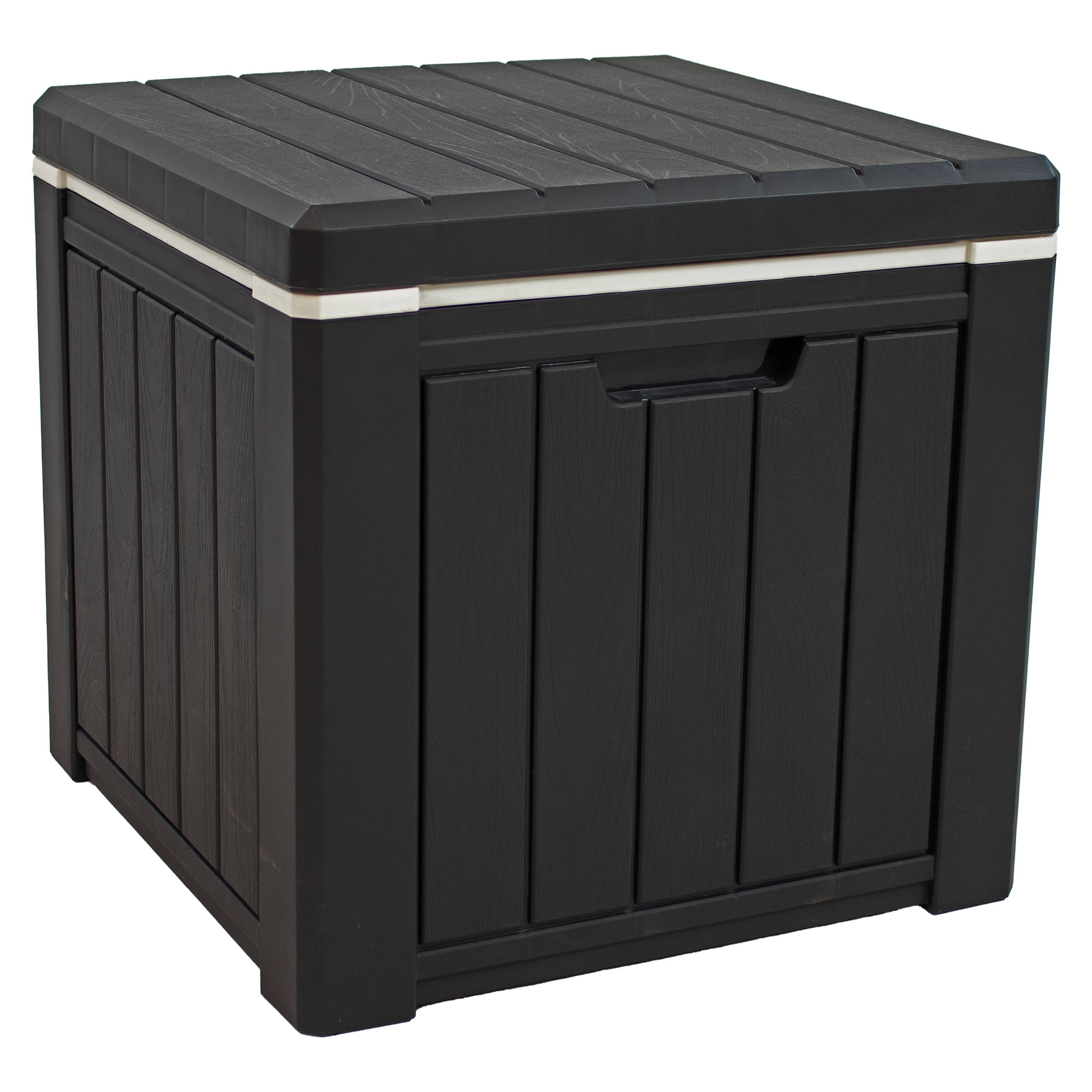 Front. Sunnydaze - 9-Gallon Outdoor Polypropylene Resin Cooler Box - Black.