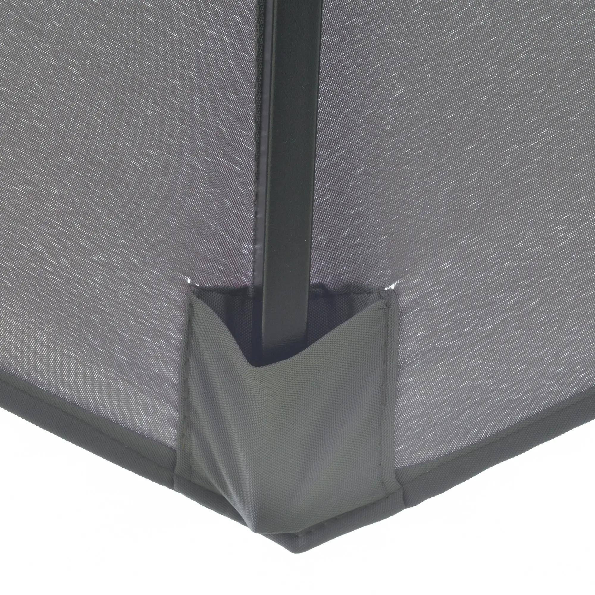 Alt View 5. Spaco - Spaco 9Ft 3-Tier Patio Umbrella, Crank Tilt Outdoor Shade for Deck, Lawn - Dark Grey.