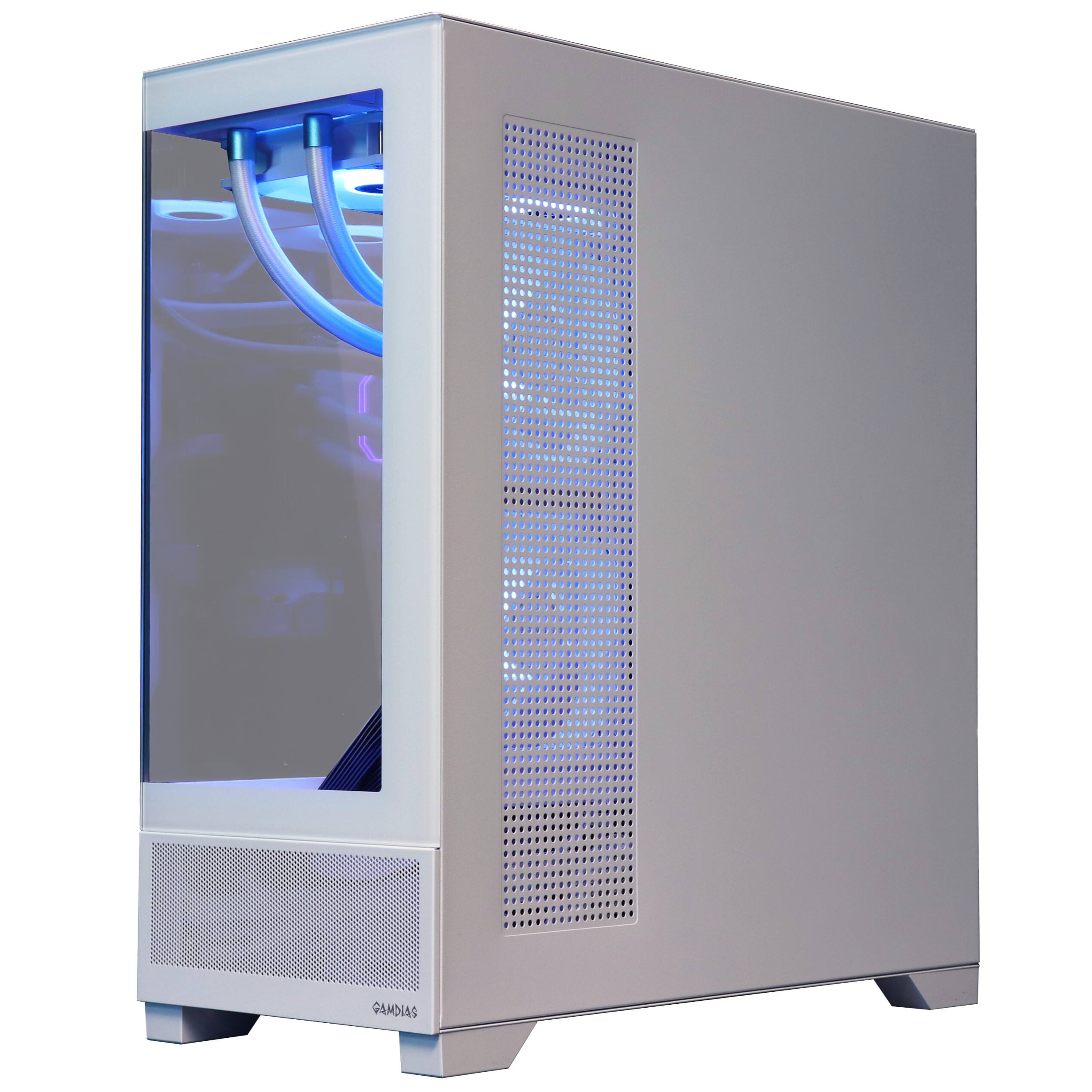 Alt View 2. Cobratype - Mamba Gaming Desktop - AMD Ryzen 7 9700X - 32GB DDR5 Memory - AMD Radeon RX 9070 XT - 1TB NVMe - White.