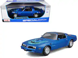 Maisto - 1978 Pontiac Firebird Trans Am with Hood Graphics "Special Edition" Series 1/18 - Blue Metallic