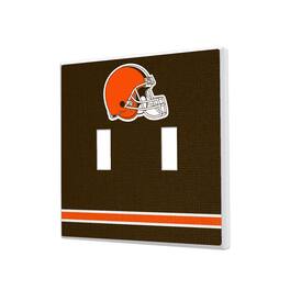 Keyscaper - Cleveland Browns Stripe Double Toggle Light Switch Plate - Multicolor