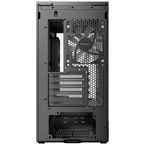 Alt View 3. Antec - C2M ARGB 270 degree Full-view Tempered Glass Compact MicroATX PC Case, 2 ARGB PWM Fans Included, Support 360mm Radiator - Black.
