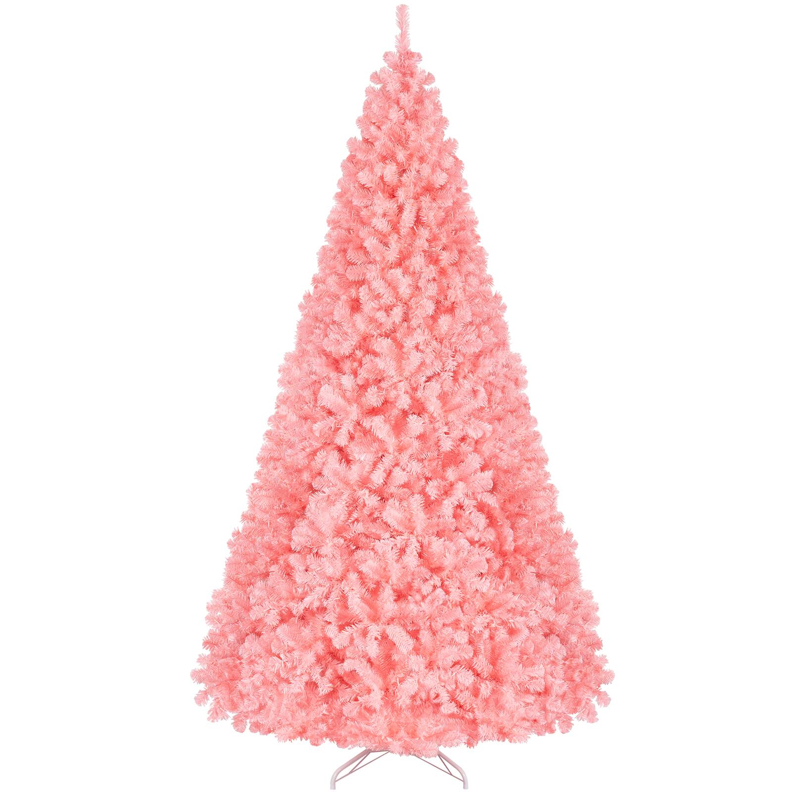 Alt View 9. Costway - Costway 9 ft Pre-Lit Fir Christmas Tree with 1966 Full Branch Tips, 750 White LED Lights - Pink.