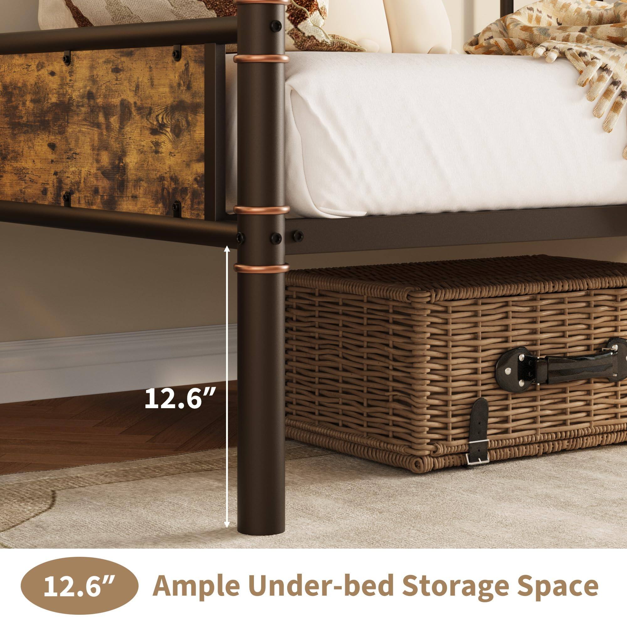 12.6"  
Ample Under-bed Storage Space