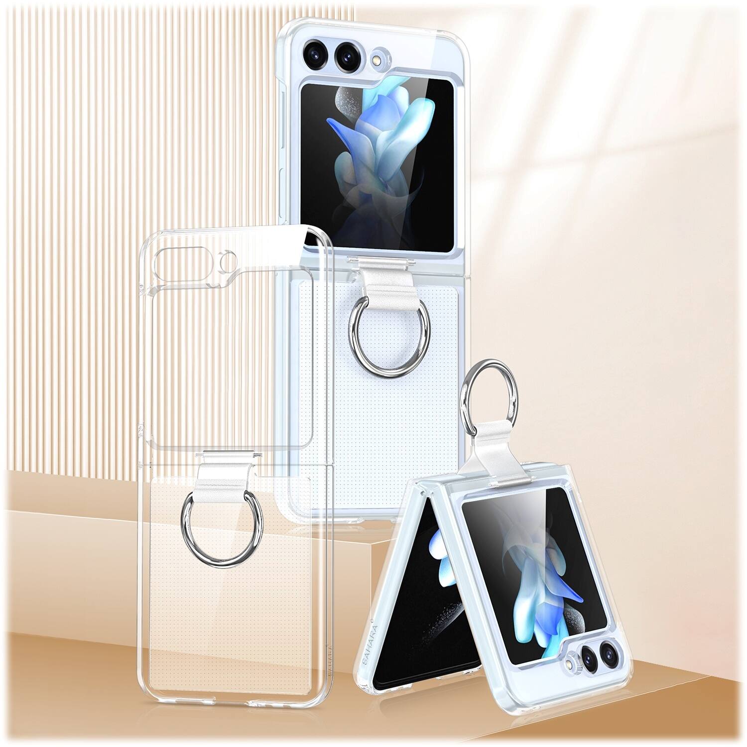 Alt View 13. SaharaCase - Venture Series Ring Case for Samsung Galaxy Z Flip6 - Clear.