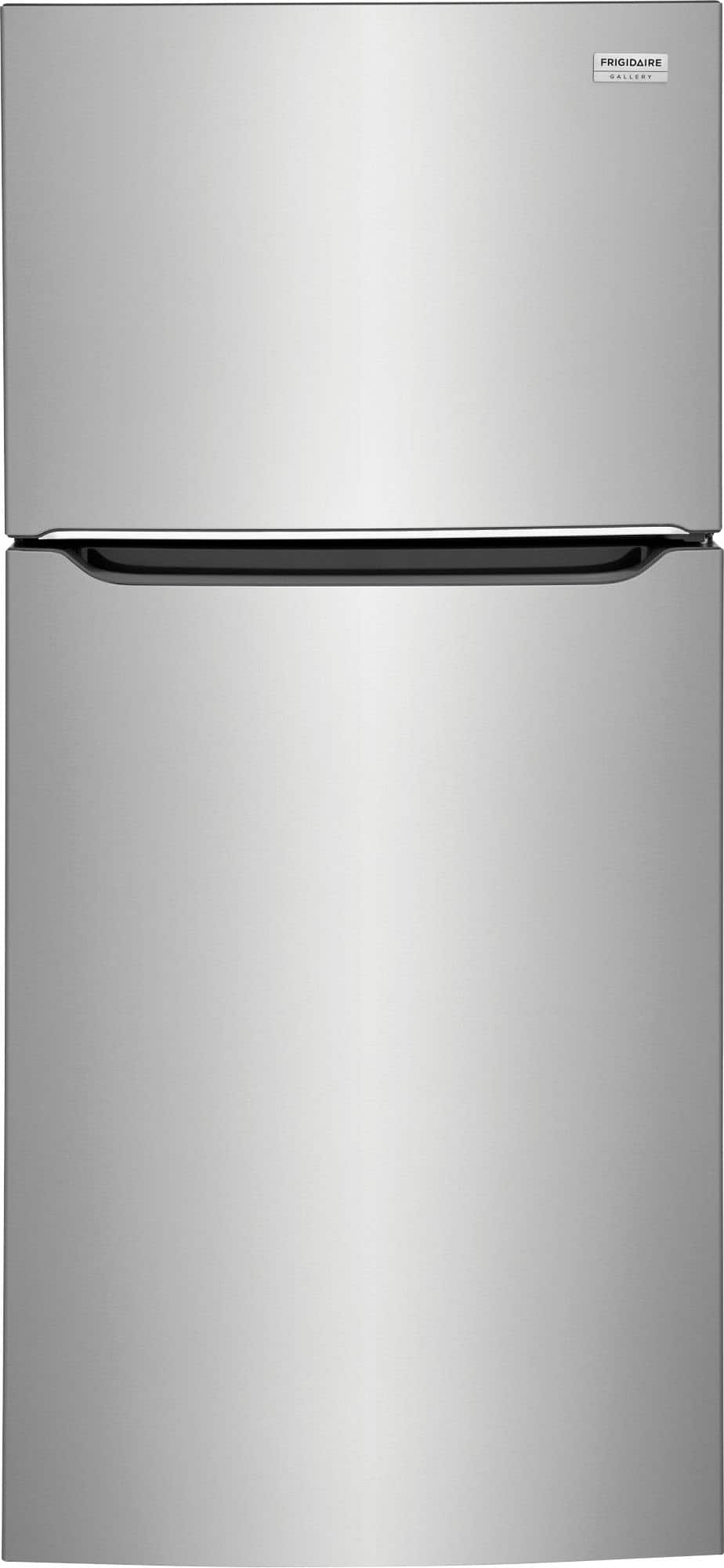 Frigidaire - 20 Cu. Ft. Garage Ready Top Freezer Refrigerator - Stainless Steel - Front_Zoom