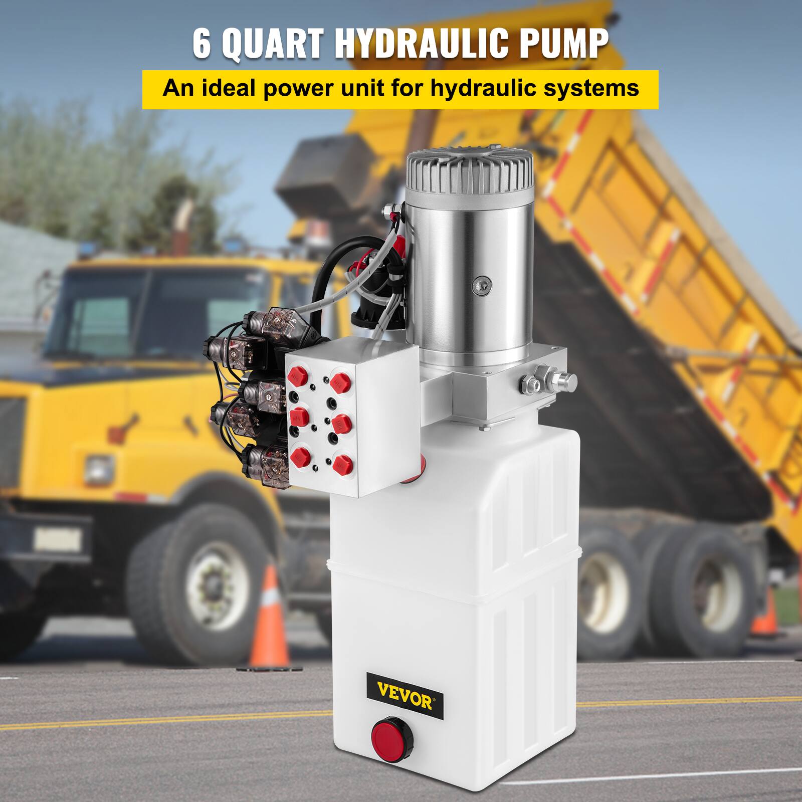 6 QUART HYDRAULIC PUMP  
An ideal power unit for hydraulic systems  
VEVOR
