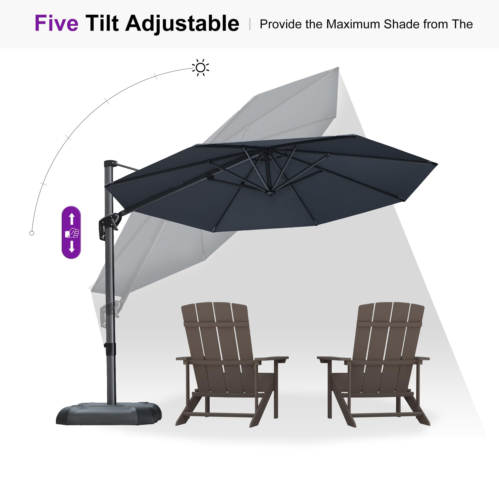 Five Tilt Adjustable | Provide the Maximum Shade from The Sun