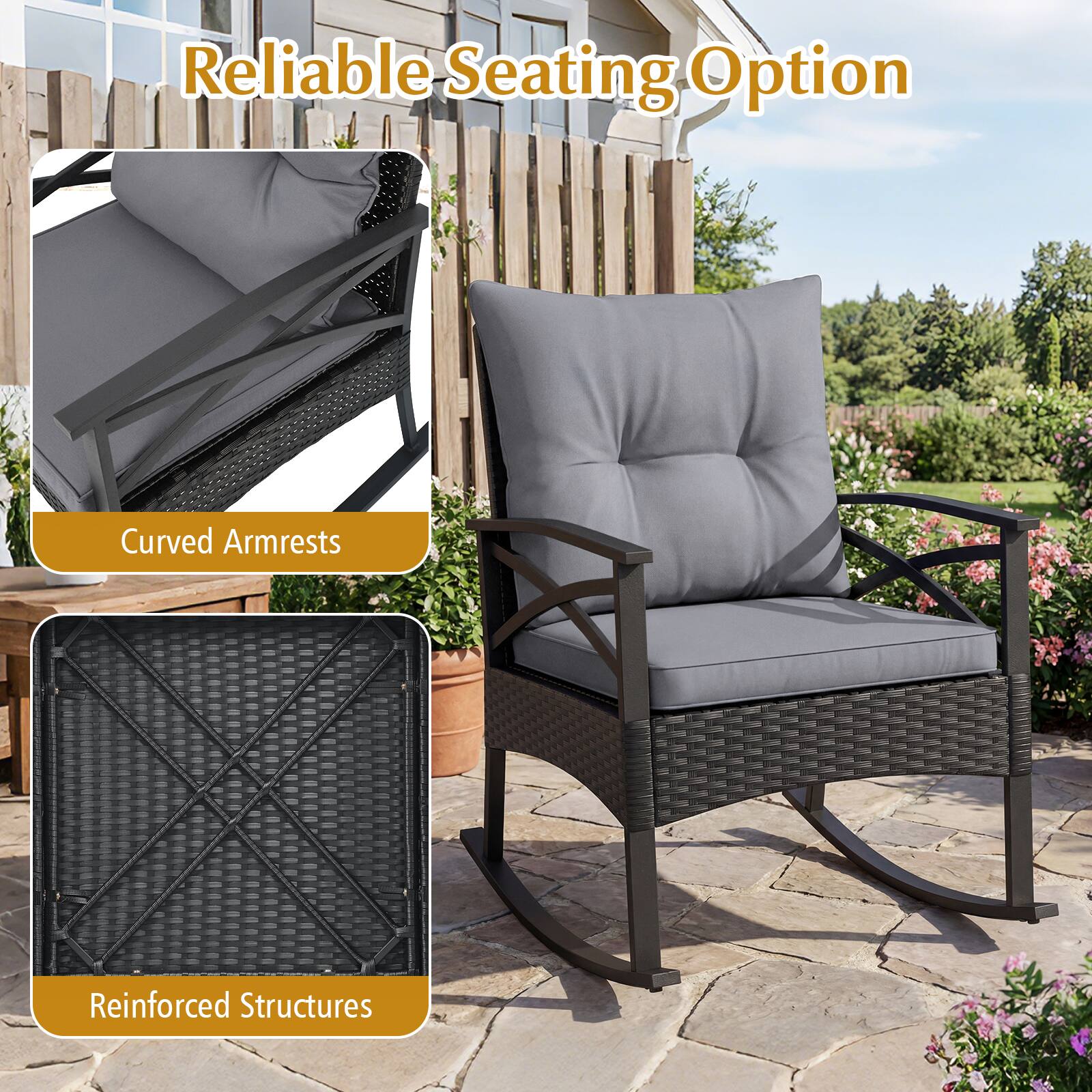 Reliable Seating Option  
Curved Armrests  
Reinforced Structures