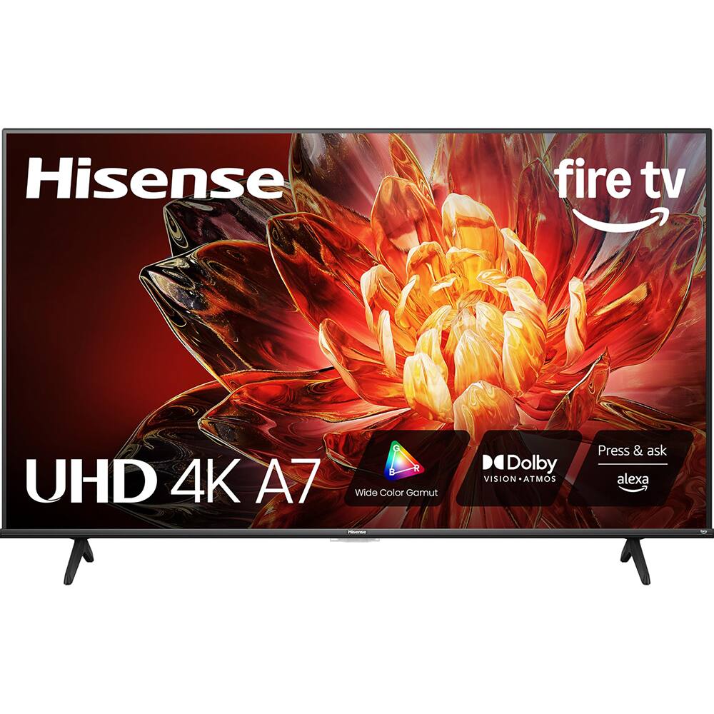 Hisense Fire TV UHD 4K A7
Wide Color Gamut
Dolby Vision Atmos
Press & Ask Alexa