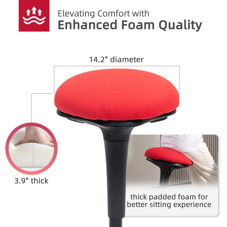 Wobble Rocking Chair Homcom Wobble Chair, Adjustable Active Ergonomic Stool Chair, with ...