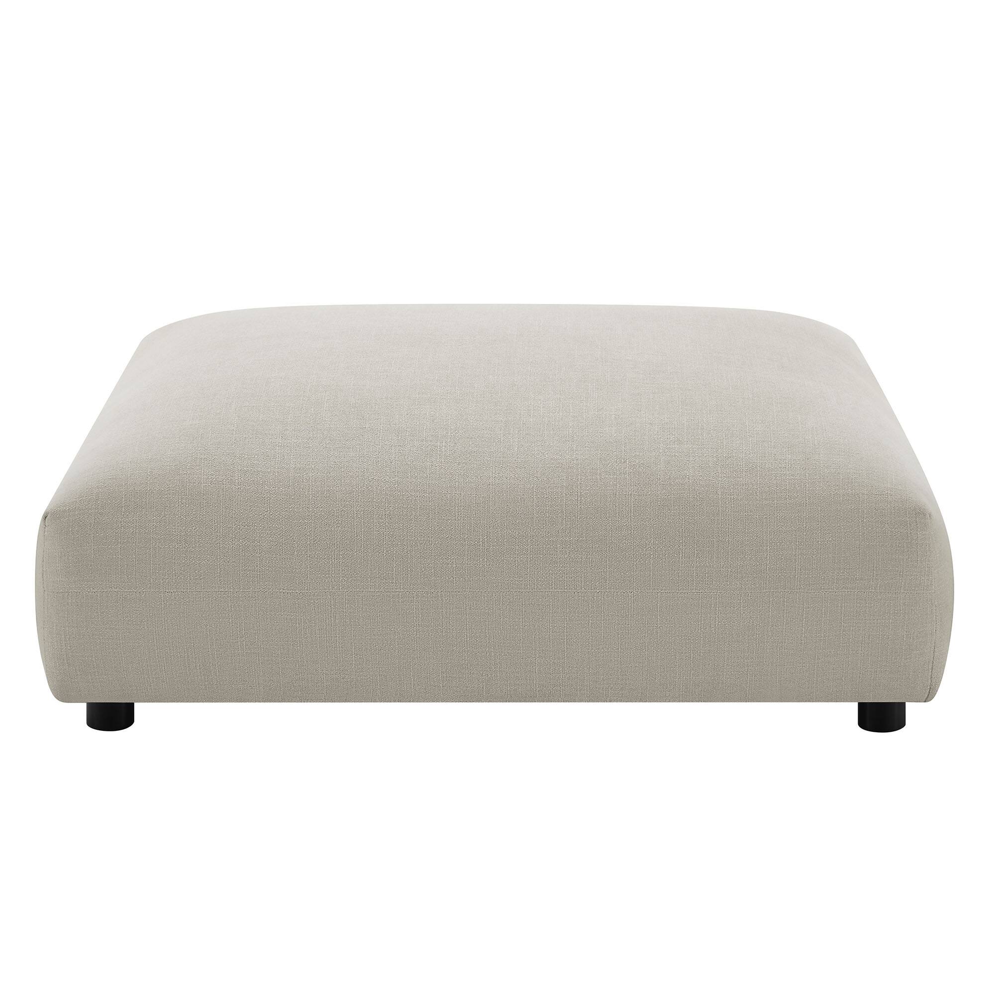 Alt View 2. Modway - Solace Modular Upholstered Fabric Ottoman by Modway - Linen.