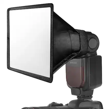 Front. Neewer - Universal 6"x5" Flash Softbox - Collapsible Light Diffuser Pouch for Speedlights & Studio Strobes.