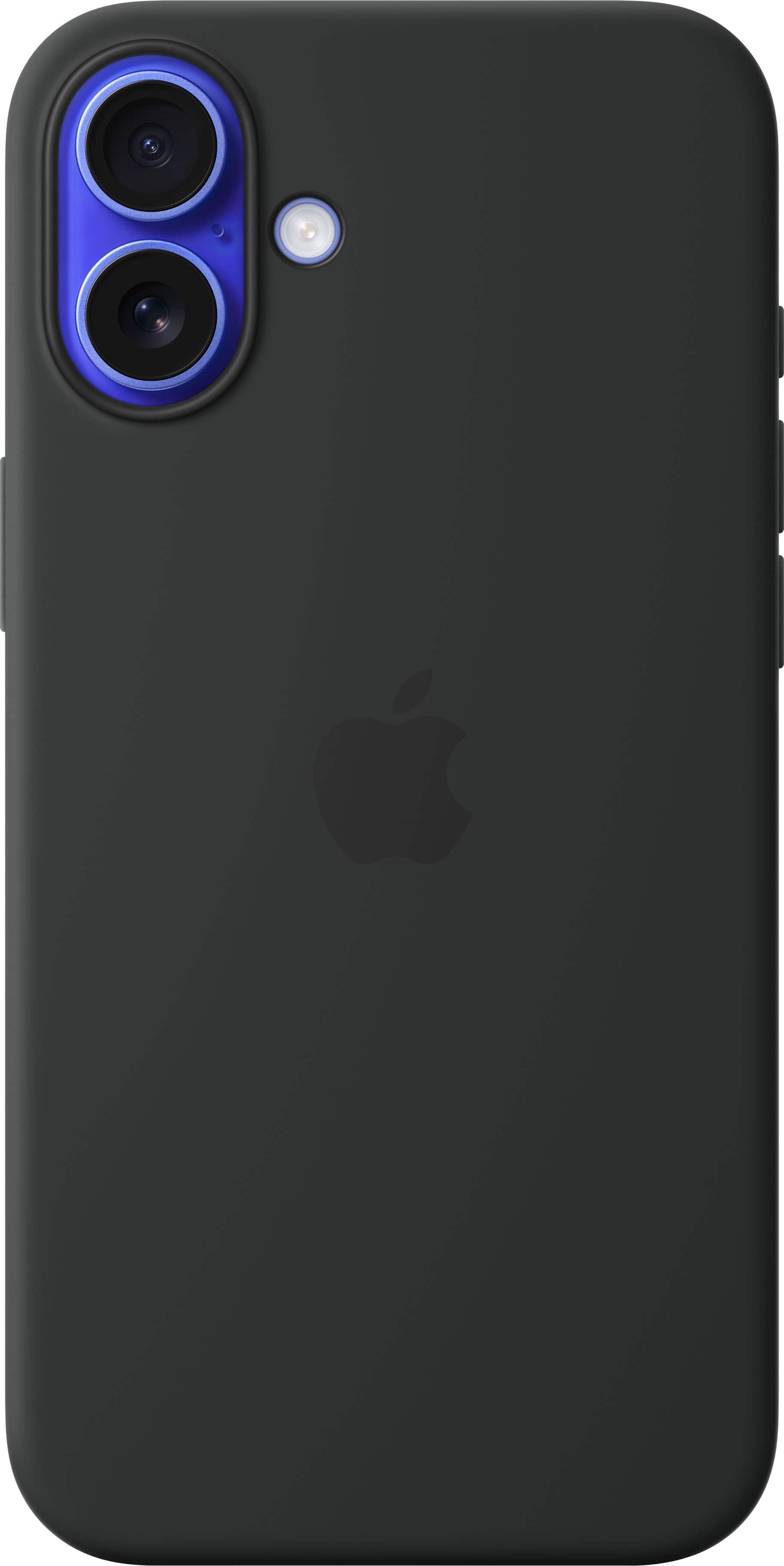 Apple - iPhone 16 Plus Silicone Case with MagSafe - Black - Front_Zoom