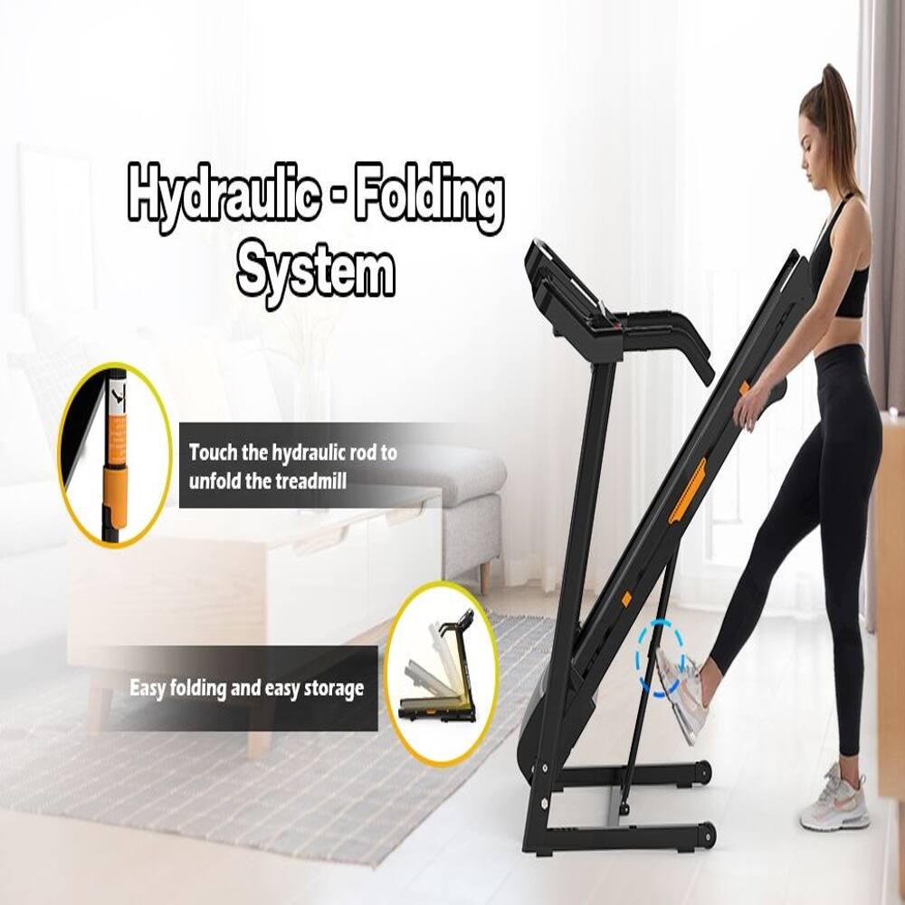 Hydraulic-Folding System

Touch the hydraulic rod to unfold the treadmill

Easy folding and easy storage