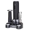 Front. Ivation - 7-Piece Wine Gift Set with Electric Bottle Opener, Wine Aerator, Foil Cutter & More - Black - Black.