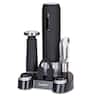 Ivation - 7-Piece Wine Gift Set with Electric Bottle Opener, Wine Aerator, Foil Cutter & More - Black