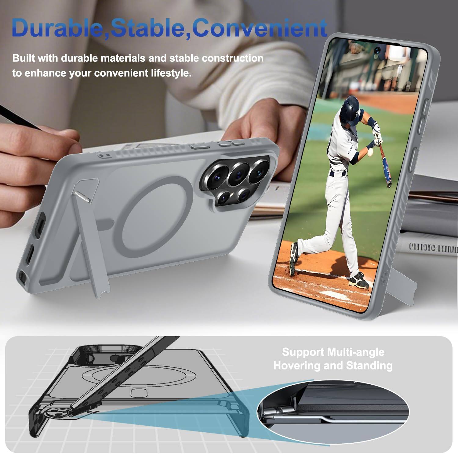 Durable, Stable, Convenient  
Built with durable materials and stable construction to enhance your convenient lifestyle.  

Support Multi-angle Hovering and Standing