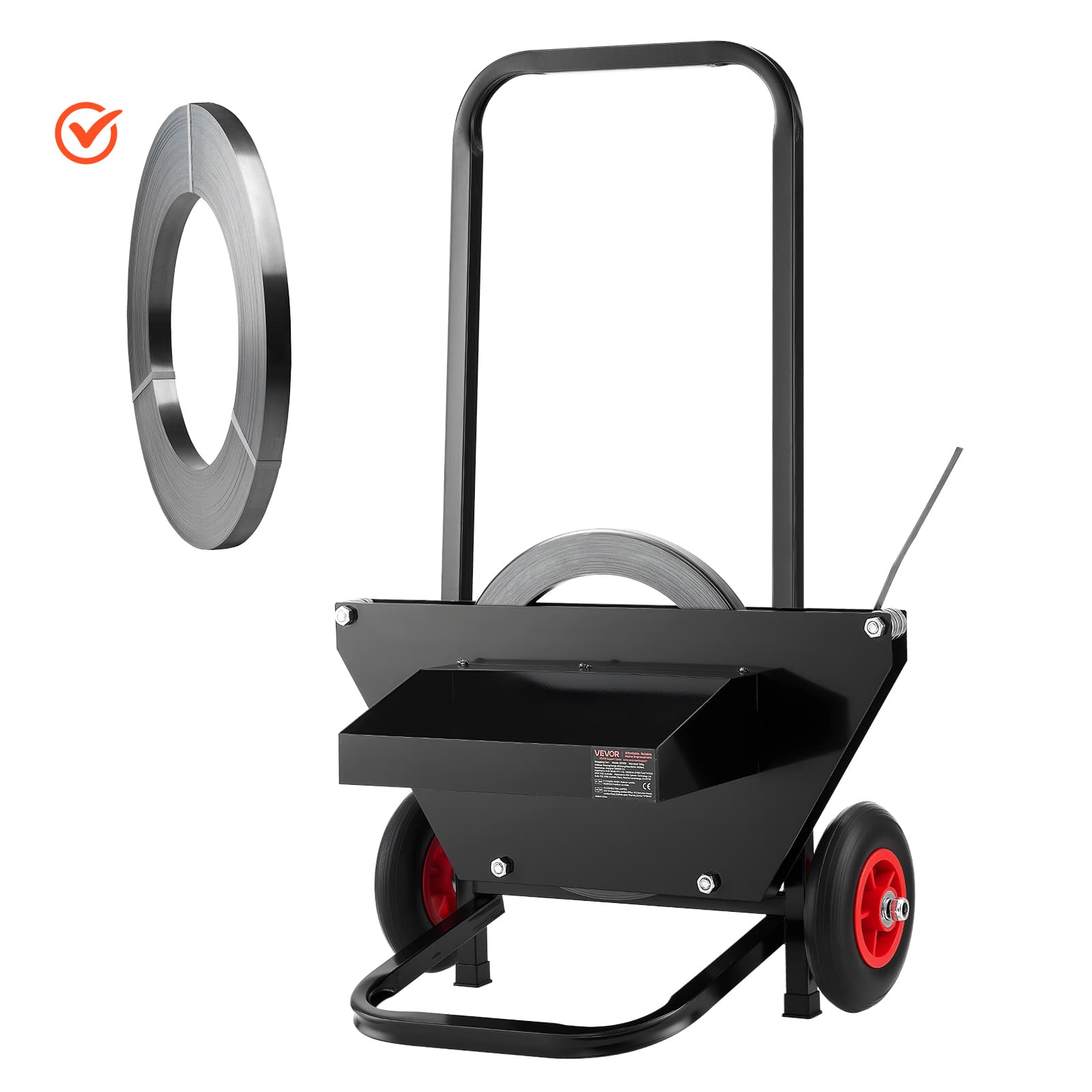 VEVOR - Banding Strapping Cart, Fit for Steel Strapping Coils with 23.6 inches Core Outer Size, Heavy Duty Strapping Dispenser - Black price history on PriceWatchPro