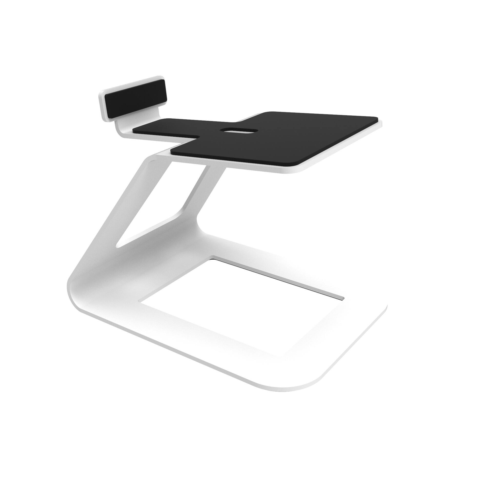 Left. Kanto - Kanto SE6 Elevated Desktop Speaker Stands for Large Speakers - Pair (White) - White.