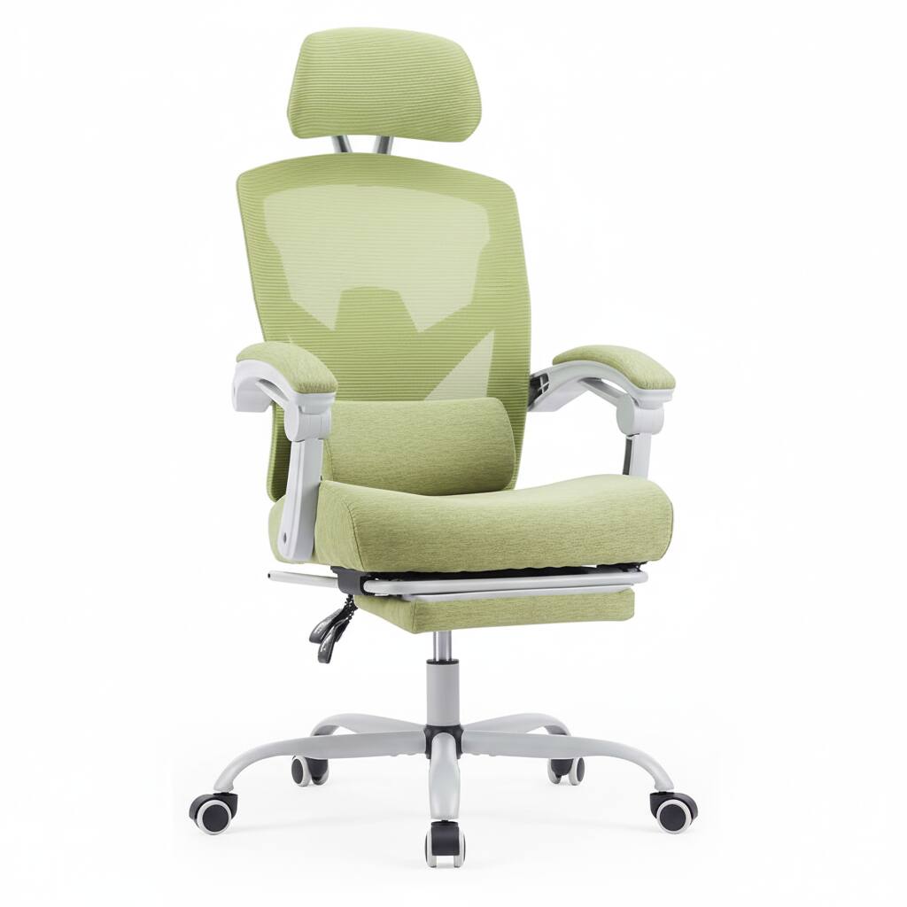 Front. AOITUN - Office Computer Desk Chair Ergonomic High Back Support - Green.