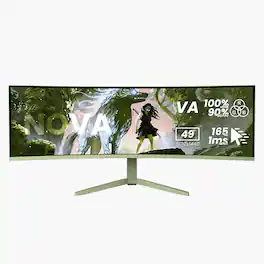 Arozzi - Nova 49“ Curved VA 165Hz Ultrawide Gaming Monitor - Forest - Green