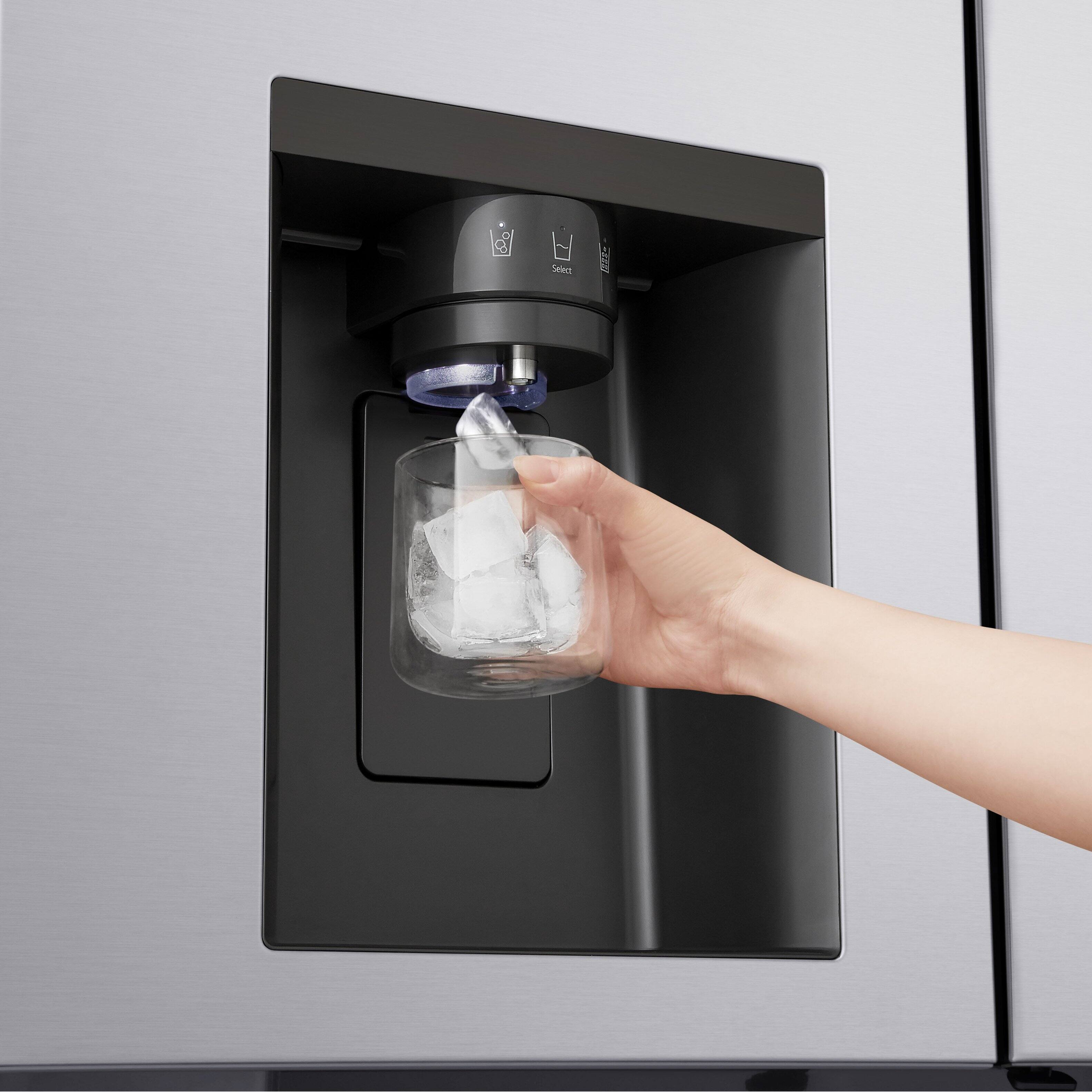 Alt View 6. LG - Counter-Depth MAX 28.6 Cu. Ft. 4-Door French Door Refrigerator Smart Refrigerator with Full Convert Drawer - PrintProof Noble Steel.