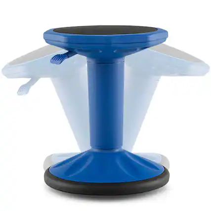 Front. WELLFOR - Adjustable-Height Wobble Chair Active Learning Stool for Office Stand Up Desk - Navy.