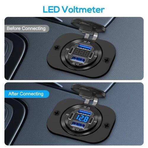 LED Voltmeter

Before Connecting
QC 30 PD 8.8.8 PD QC 3.0

After Connecting
QC 30 PD 12.8 PO OC 3.0