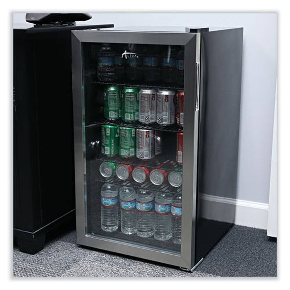 Alt View 1. Alera - 3.4 cu-ft. Beverage Cooler - Stainless Steel/Black - Stainless Steel/Black.